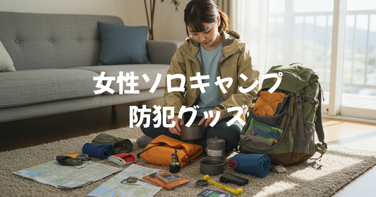 女性ソロキャンプ　防犯グッズ