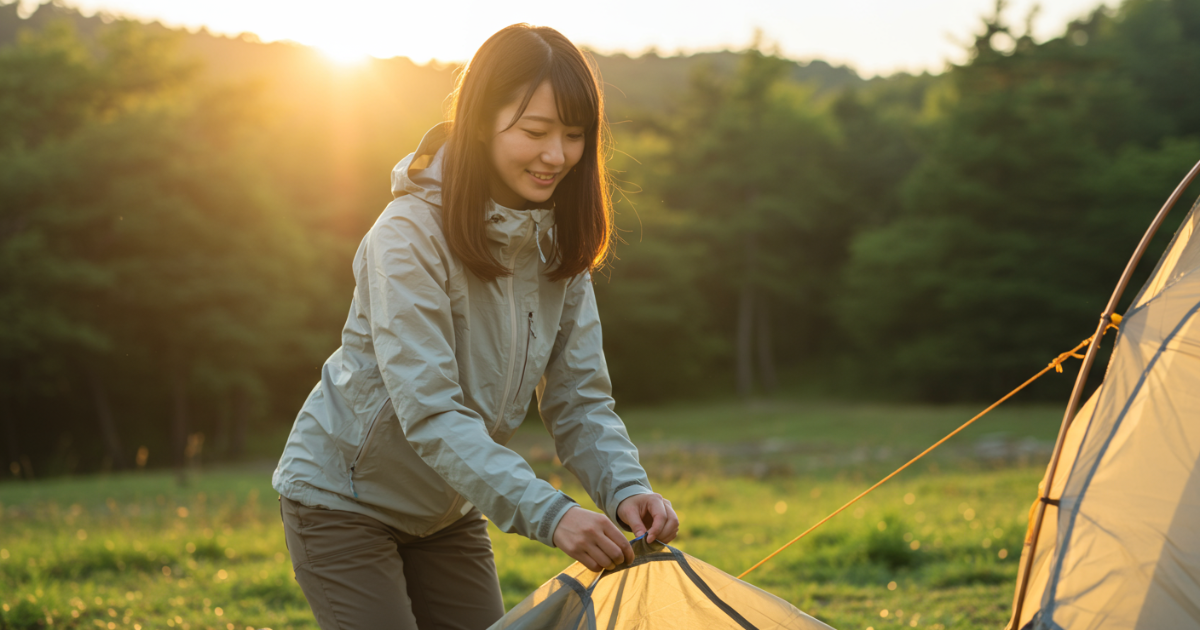 女性　ソロキャンプ　防犯