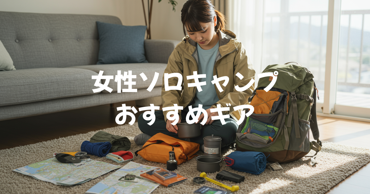 女性ソロキャンプ　おすすめギア
