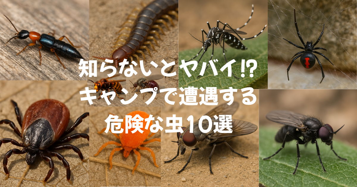 キャンプ　危険な虫