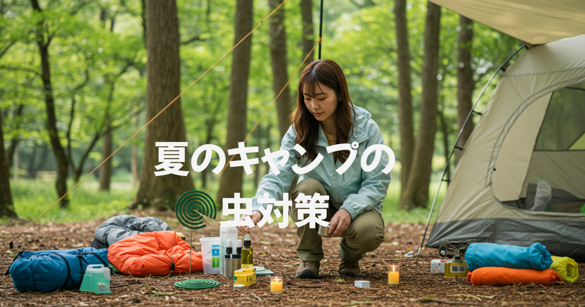 キャンプ　虫対策　夏