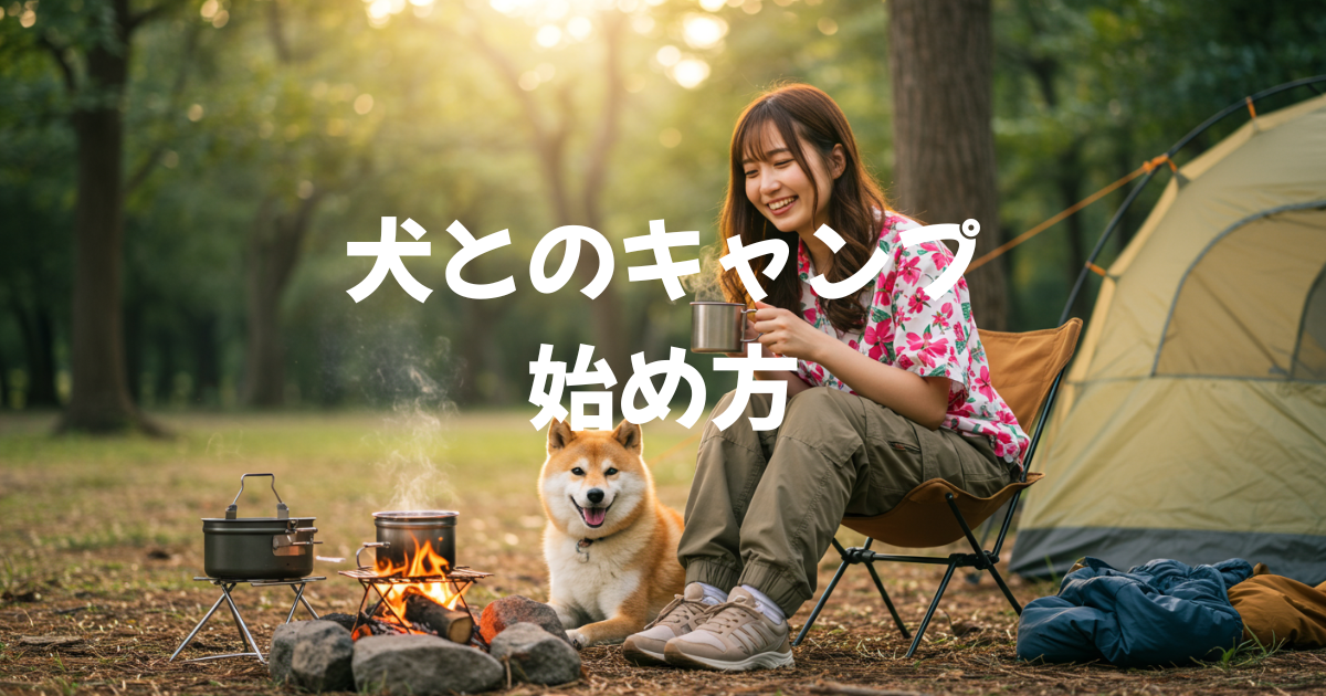 犬キャンプ　始め方　道具　キャンプ場　ギア